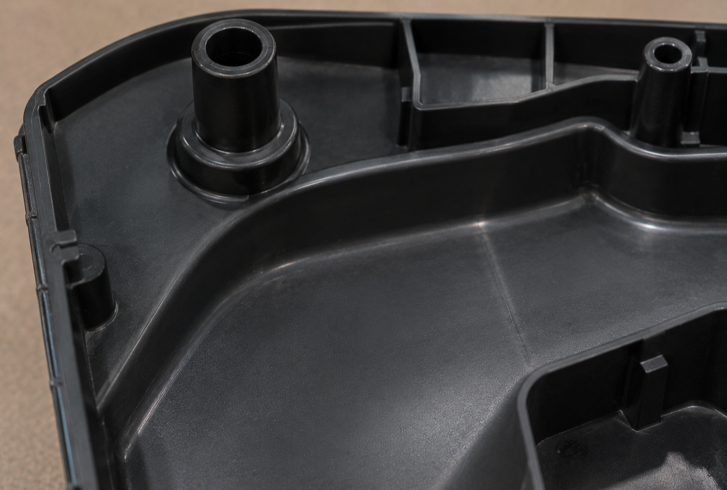 Weld line visible on the surface of a moulded part